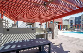Covered picnic-grill area